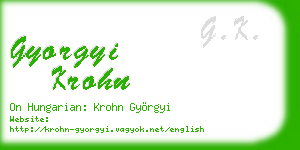 gyorgyi krohn business card